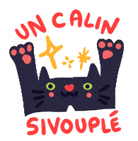 Happy Cat Sticker by Eledraws (Eleonore Bem)