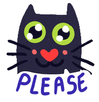Cat Please Sticker by Eledraws (Eleonore Bem)