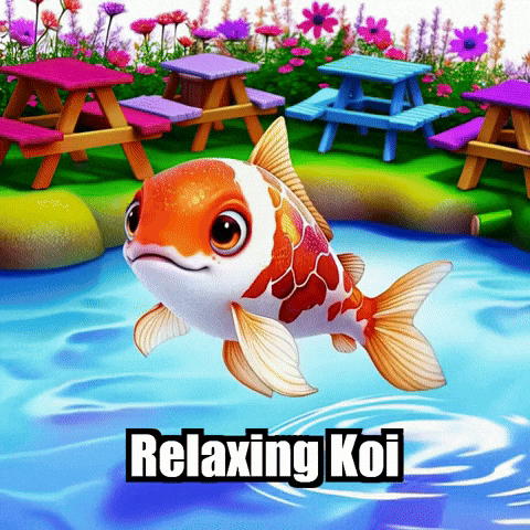 Koi Fish Relaxation GIF by TheConfishius