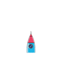 Space Rocket Sticker by Maria Pascual