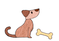 GRIFFOGRAPHE dog bone chien os Sticker