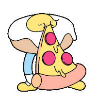 Hungry Pizza Sticker by doodles