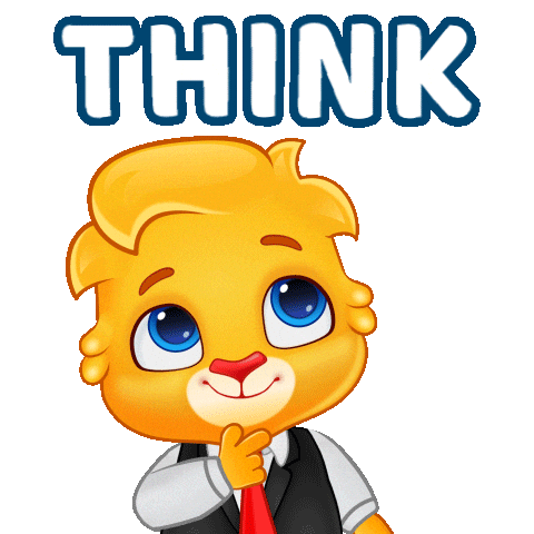 Think About It Sticker by Lucas and Friends by RV AppStudios