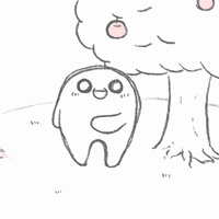 Dan_doodle apple throw away pomme リンゴ GIF