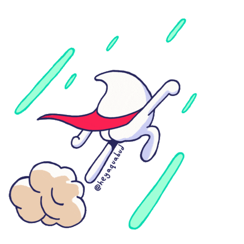 HeyAquabud giphyupload fly fart superman Sticker