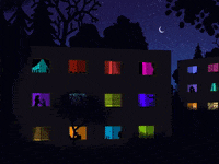 emmadoesartonline house light lights glow GIF