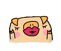 pig love Sticker by Laurie Lo