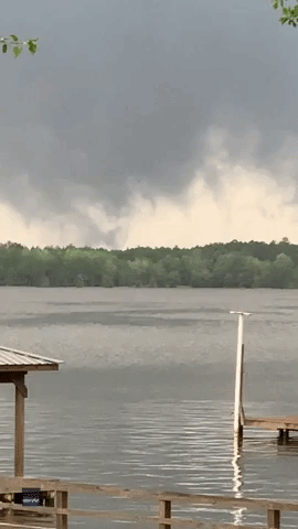 Rotating Funnel Clouds Form and Dissipate in Central Georgia
