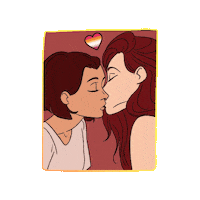 In Love Kiss Sticker by A LA BRAVA, Universe of Latina Superheroes