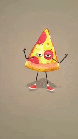 donnathomas-rodgers giphygifmaker dancing pizza cheese GIF
