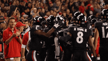 Celebrate College Football GIF by Cincinnati Bearcats