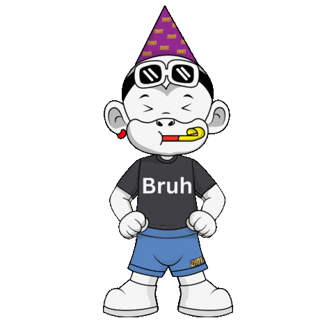 White Monkey Red Earring Sticker by Zhot