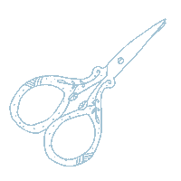 threadedbytatum sewing scissors stitch embroidery Sticker