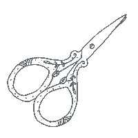 threadedbytatum sewing scissors stitch embroidery Sticker