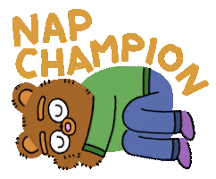 Sleepy Sleeping Bear Sticker by Timothy Winchester