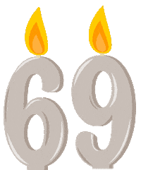 Flickering Sixty-Nine Sticker