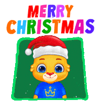 Happy Merry Christmas Sticker by Lucas and Friends by RV AppStudios