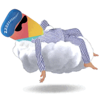 Tired Relax Sticker by Sniff San Francisco