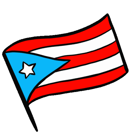 medialhuna flag rico bandera puertorico Sticker