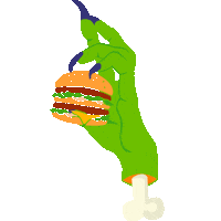 Trick Or Treat Eating Sticker by Fanta_korea