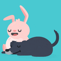 hopperapp dog relax bunny doggo GIF