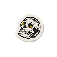Bike Skull Sticker by JonDraws
