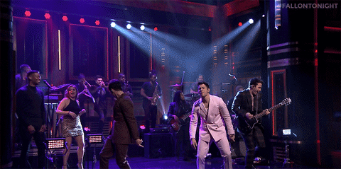 fallontonight giphyupload dancing guitar singing GIF
