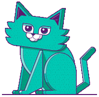 VidamStudio cat illustration kawaii rainbow Sticker