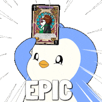 Excited Trading Cards Sticker by Pudgy Penguins