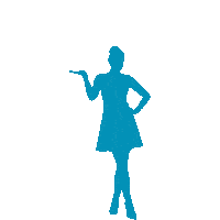 lasobremesalife woman chef service turquoise Sticker