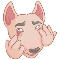 Angry Dog Sticker