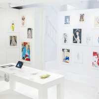 SHOWstudio fashion illustration exhibition kate moss GIF