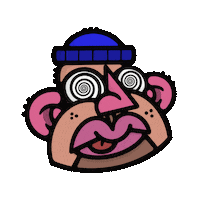 Niall_ol illustration face mask head Sticker
