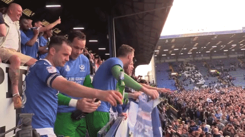 celebration fans GIF by Portsmouth Football Club