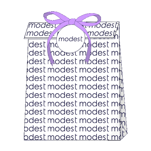 modestbg gift present packaging onlineshop Sticker