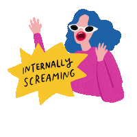 Scream Omg Sticker by Dinda Puspitasari