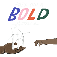 Be Bold Climate Change Sticker by Creative Courage