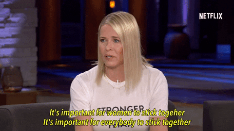 friends stick together GIF by Chelsea Handler