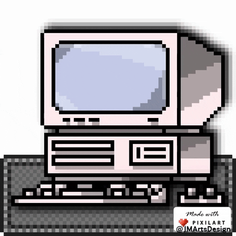JMArtsDesign giphygifmaker pixelart retro computer GIF