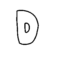 D Letter Sticker