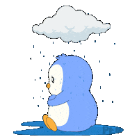 Sad Rainy Day Sticker by Pudgy Penguins