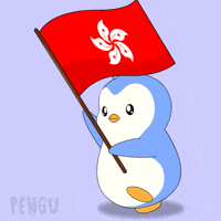Waving Hong Kong GIF by Pudgy Penguins
