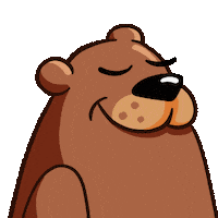 DoomDesign bear chill peace relax Sticker