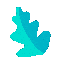 vickyperrydesign vickyperrydesign blue leaf simple leaf graphic leaf Sticker