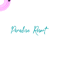 ParadiseResort fun water beach vacation Sticker