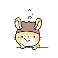 tomoto25 bored think boring 兔子 Sticker