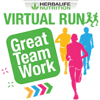 Virtual Run Get Moving Sticker by Herbalife Nutrition Philippines