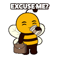 Excuse Me What Sticker by Plan Bee Studios