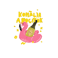 Party Flamingo Sticker by ACG Budapest