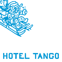 Hot Chocolate Cat Sticker by Hotel Tango Distillery